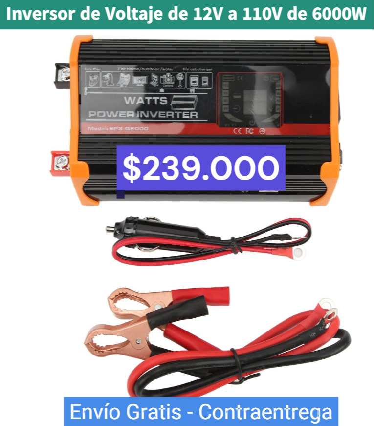 INVERSOR 6000W ONDA SENOIDAL MODIFICADO